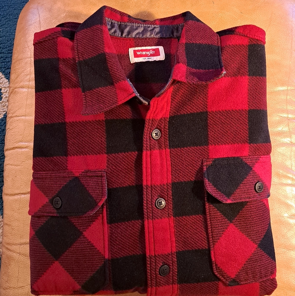 🎈 LAST CHANCE! WRANGLER FLEECE Men's Shirt Size XL